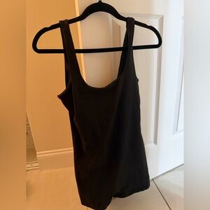 Black Sleeveless Women's Onesie